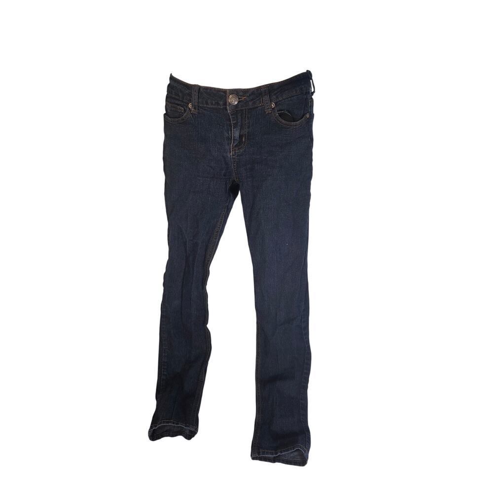 Classic Dark Wash Skinny Jeans Stretch Denim 5-Pocket Indigo Trousers